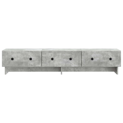TV-kast met lade Betongrijs 147 x 34,5 x 30 cm Bewerkt hout