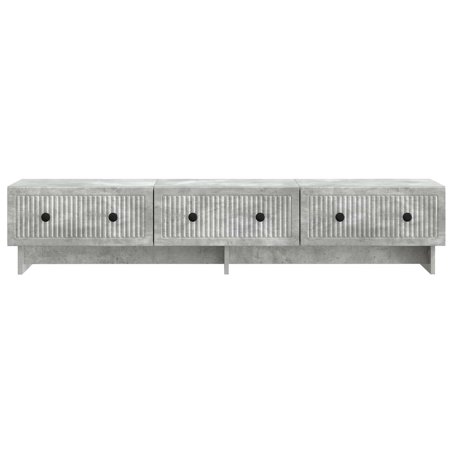 TV-kast met lade Betongrijs 147 x 34,5 x 30 cm Bewerkt hout