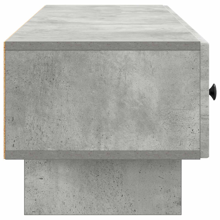 TV-kast met lade Betongrijs 147 x 34,5 x 30 cm Bewerkt hout
