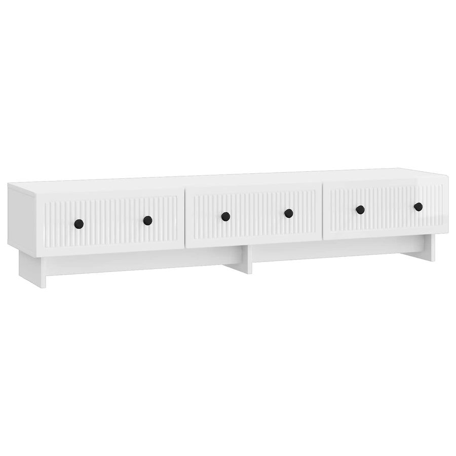 TV-kast met lade Hoogglans Wit 147 x 34,5 x 30 cm Bewerkt hout