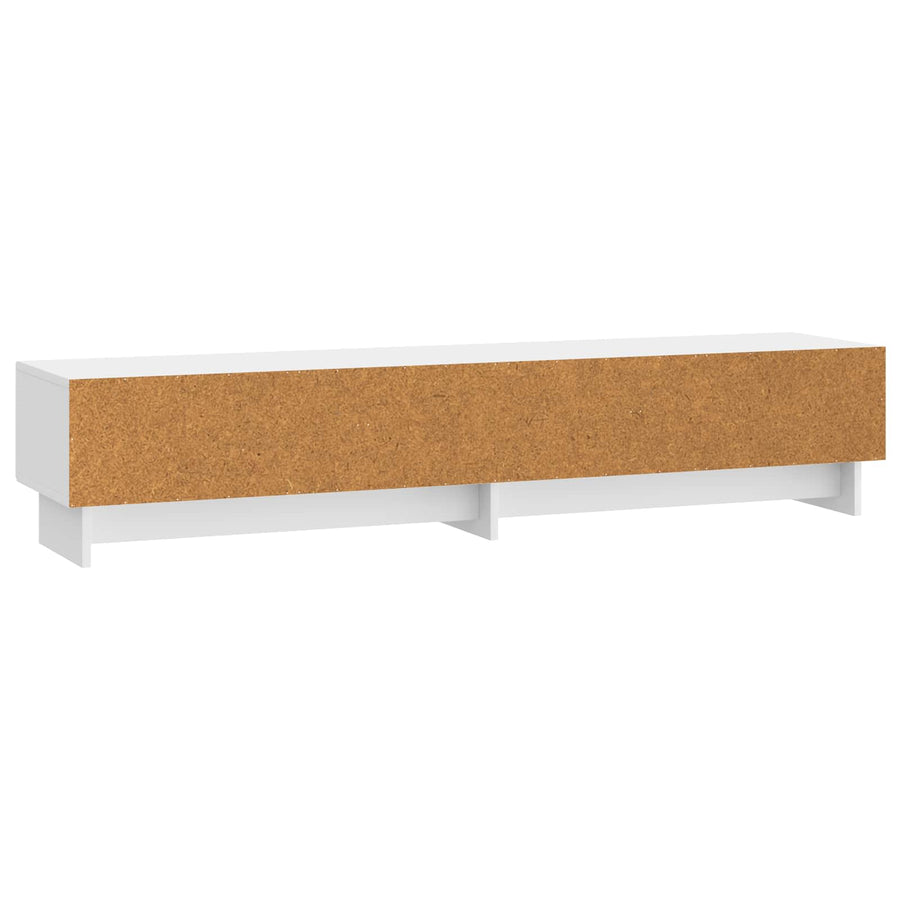 TV-kast met lade Hoogglans Wit 147 x 34,5 x 30 cm Bewerkt hout