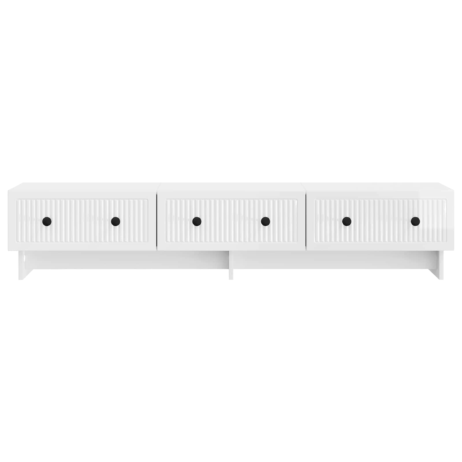 TV-kast met lade Hoogglans Wit 147 x 34,5 x 30 cm Bewerkt hout