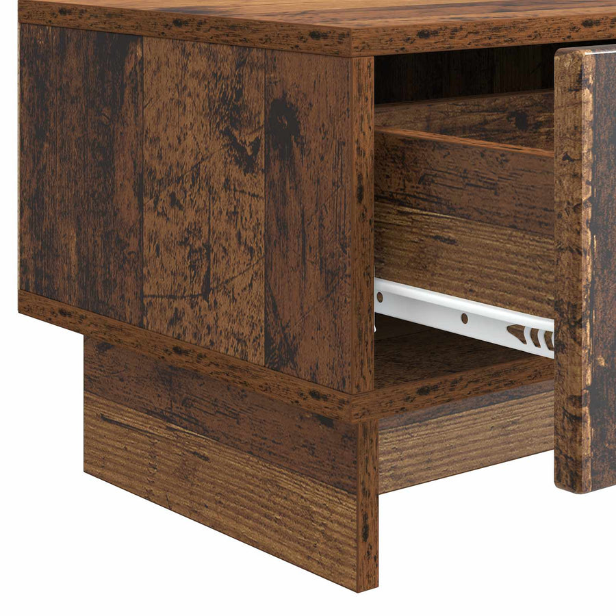TV-kast met lade Oud hout 147 x 34,5 x 30 cm Bewerkt hout