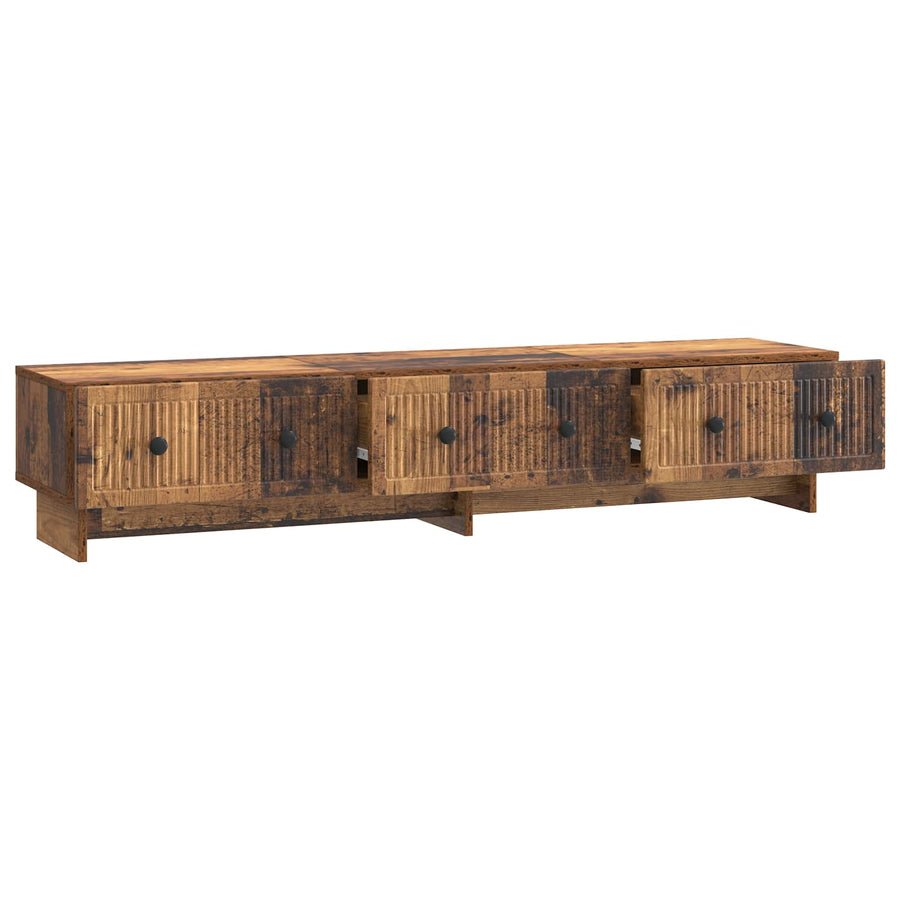 TV-kast met lade Oud hout 147 x 34,5 x 30 cm Bewerkt hout