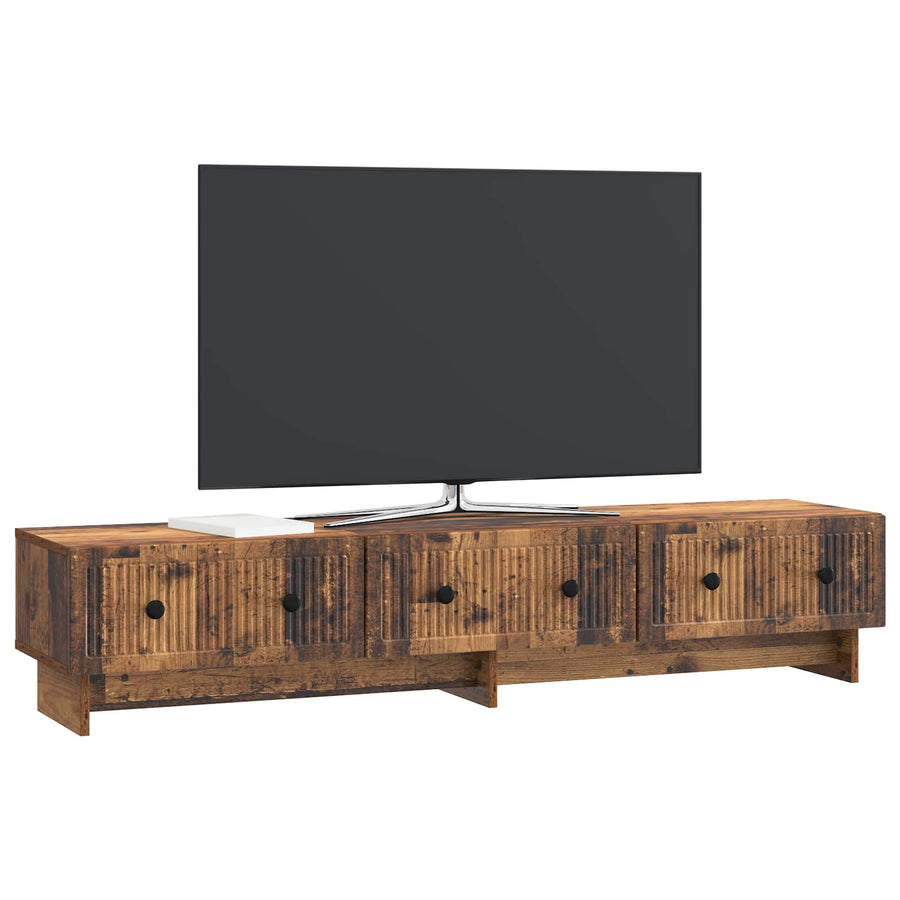 TV-kast met lade Oud hout 147 x 34,5 x 30 cm Bewerkt hout