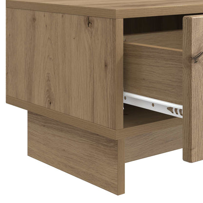 TV-kast Artisanaal eiken 147 x 34,5 x 30 cm Bewerkt hout