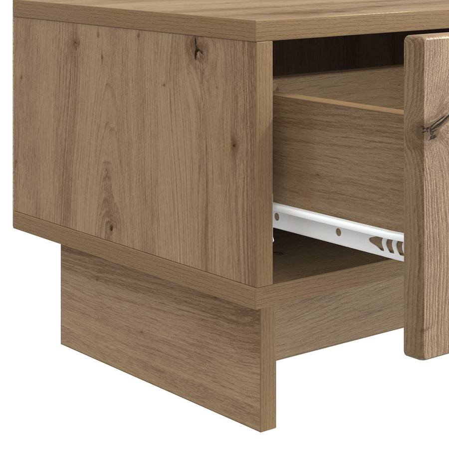 TV-kast Artisanaal eiken 147 x 34,5 x 30 cm Bewerkt hout