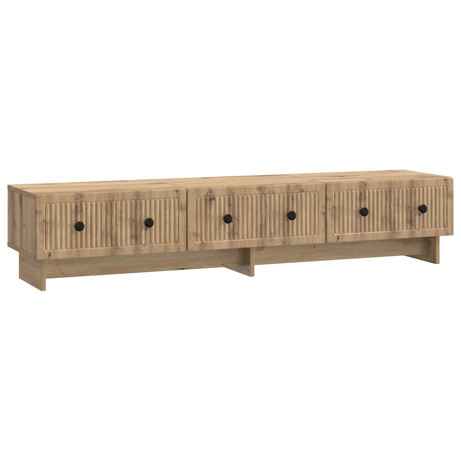TV-kast Artisanaal eiken 147 x 34,5 x 30 cm Bewerkt hout