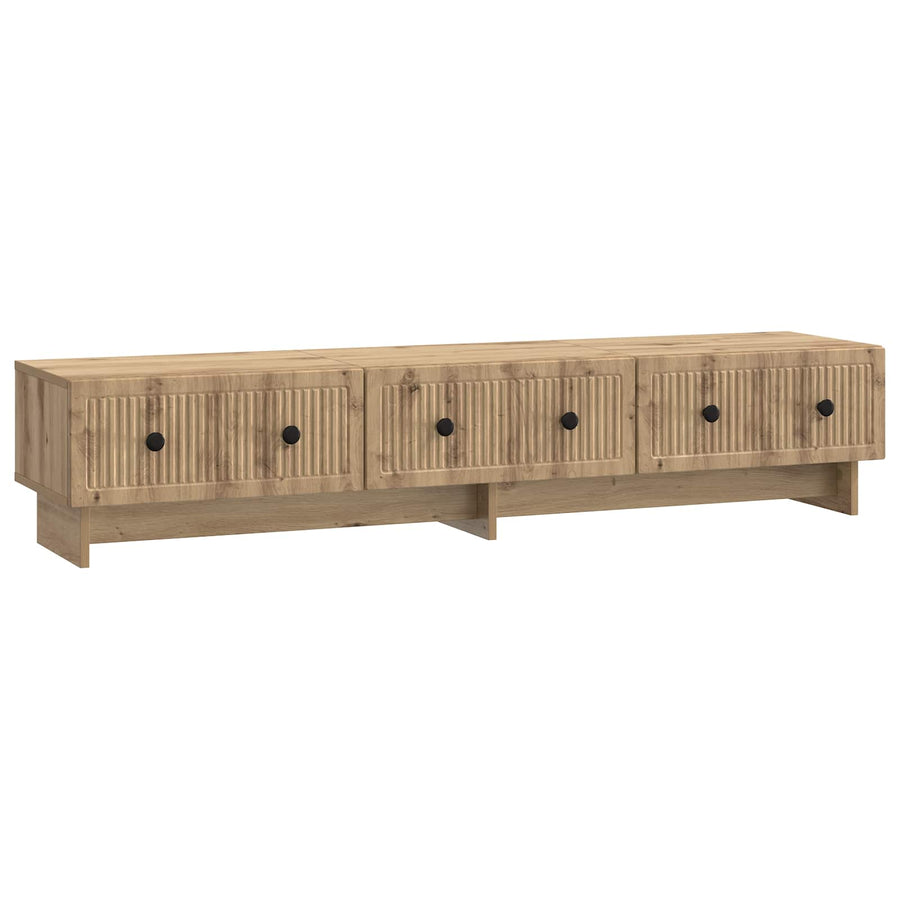 TV-kast Artisanaal eiken 147 x 34,5 x 30 cm Bewerkt hout