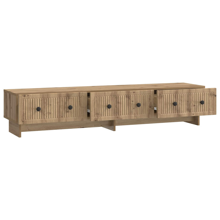 TV-kast Artisanaal eiken 147 x 34,5 x 30 cm Bewerkt hout