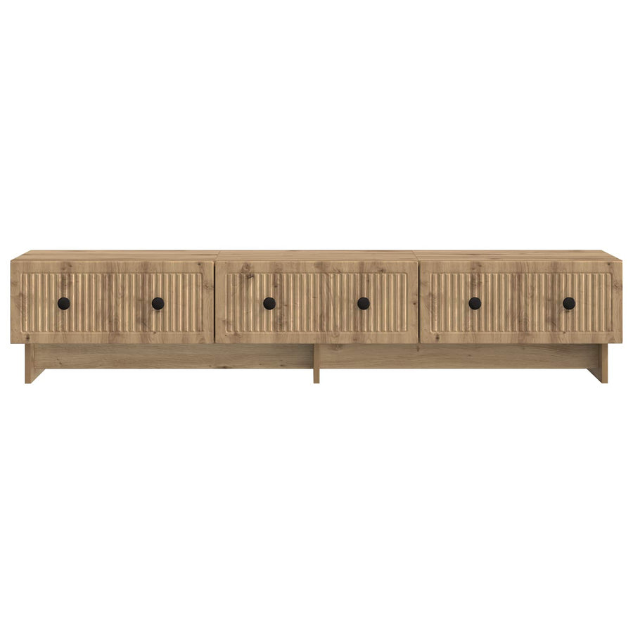 TV-kast Artisanaal eiken 147 x 34,5 x 30 cm Bewerkt hout