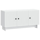 Tv-kast 99x34,5x50 cm wit bewerkt hout