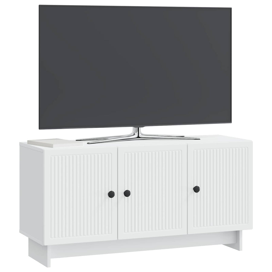 TV-kast Wit 99 x 34,5 x 50 cm Bewerkt hout