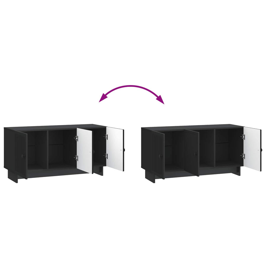 TV-kast Zwart 99 x 34,5 x 50 cm Bewerkt hout