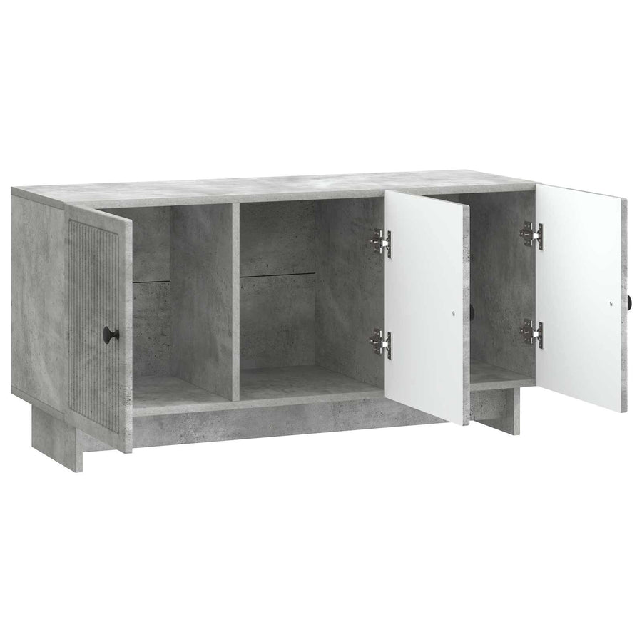 TV-kast Betongrijs 99 x 34,5 x 50 cm Bewerkt hout
