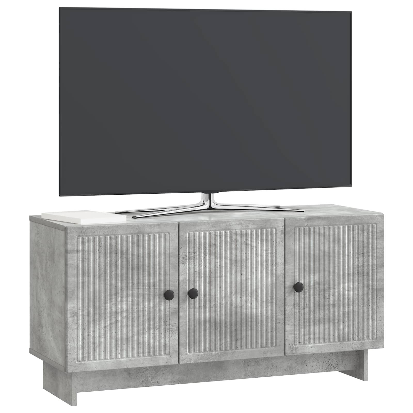 TV-kast Betongrijs 99 x 34,5 x 50 cm Bewerkt hout