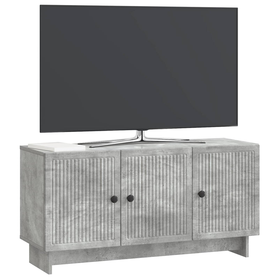 TV-kast Betongrijs 99 x 34,5 x 50 cm Bewerkt hout