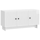 High Gloss White TV Cabinet 99 x 34.5 x 50 cm Engineered Wood