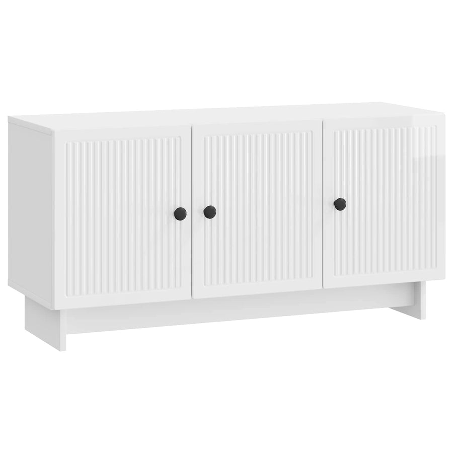 TV-kast Hoogglans Wit 99 x 34,5 x 50 cm Bewerkt hout