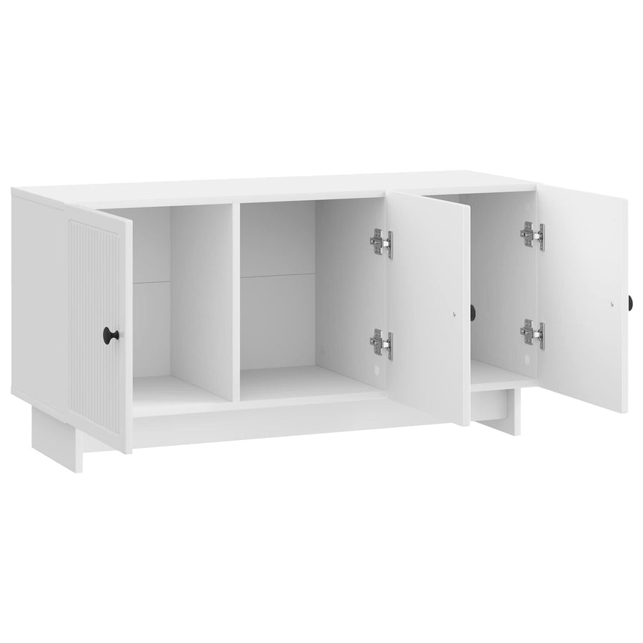 TV-kast Hoogglans Wit 99 x 34,5 x 50 cm Bewerkt hout