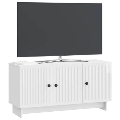 TV-kast Hoogglans Wit 99 x 34,5 x 50 cm Bewerkt hout