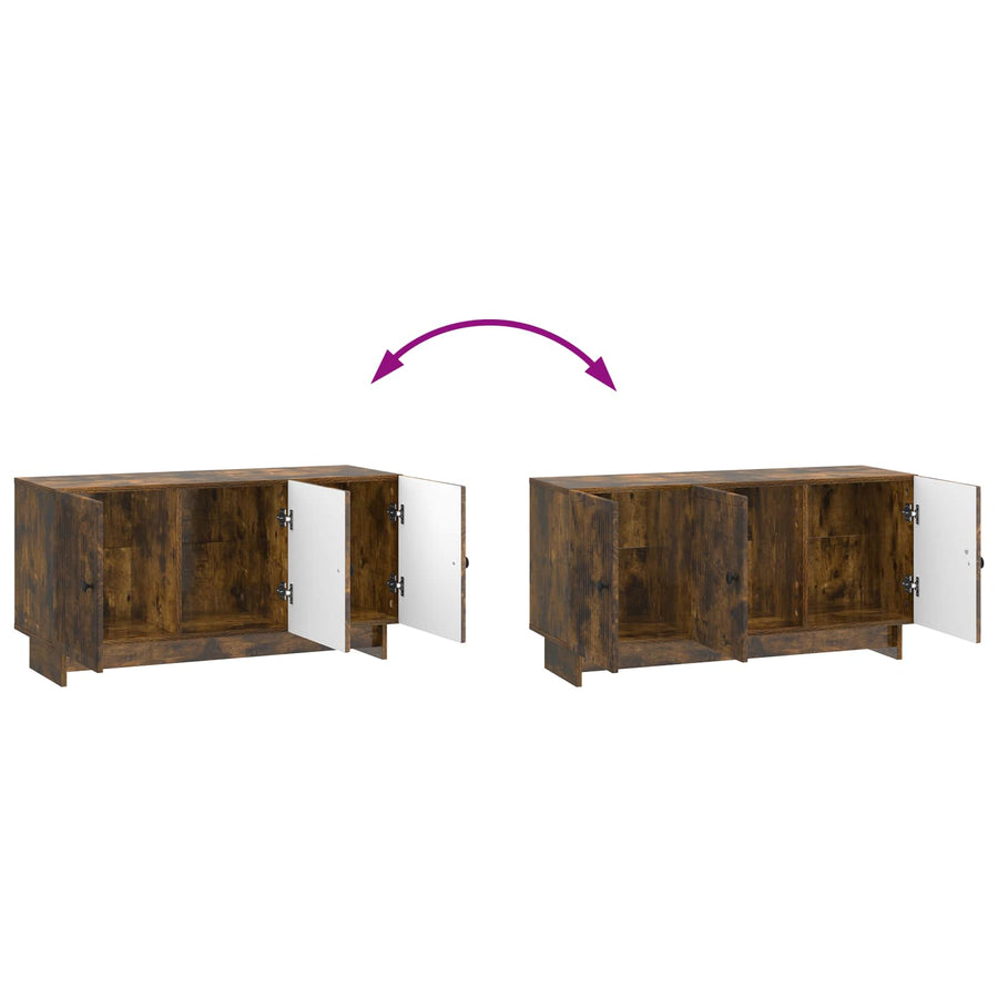 TV-kast Gerookt eiken 99 x 34,5 x 50 cm Bewerkt hout