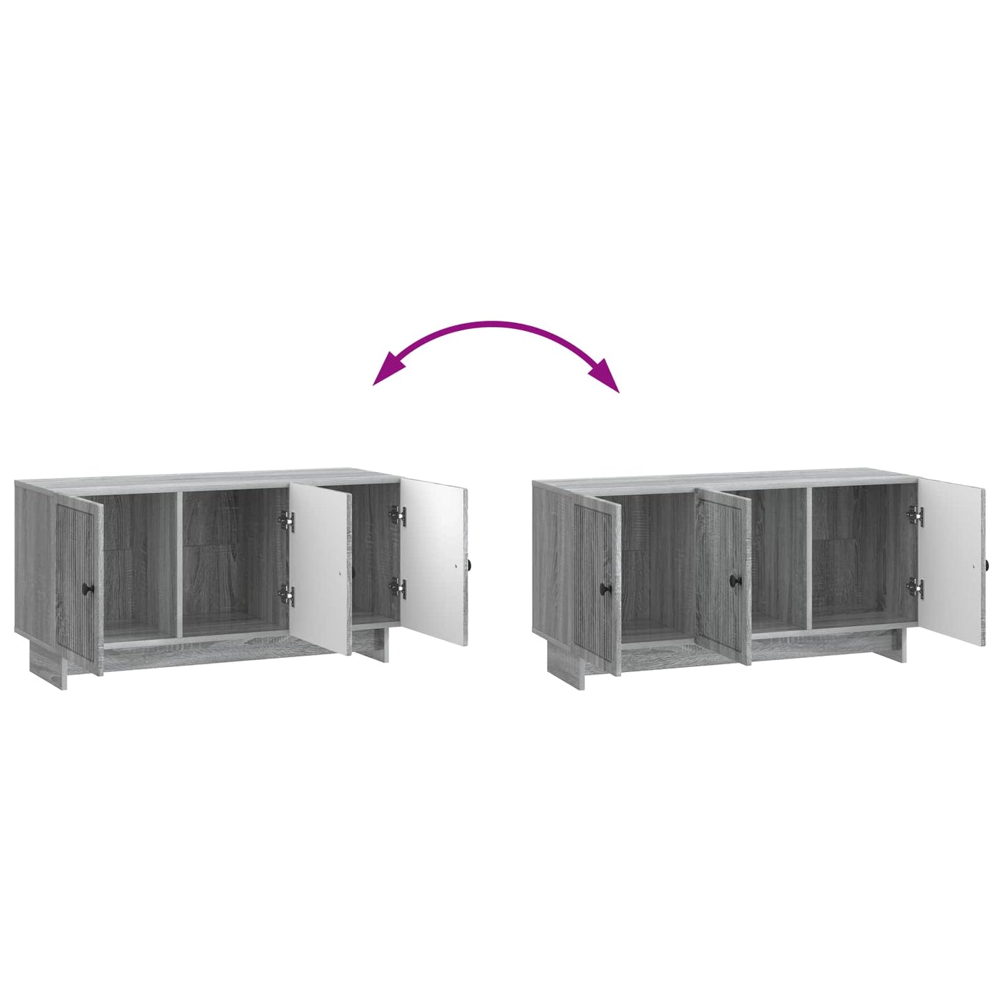 TV-kast Grijs sonoma 99 x 34,5 x 50 cm Bewerkt hout