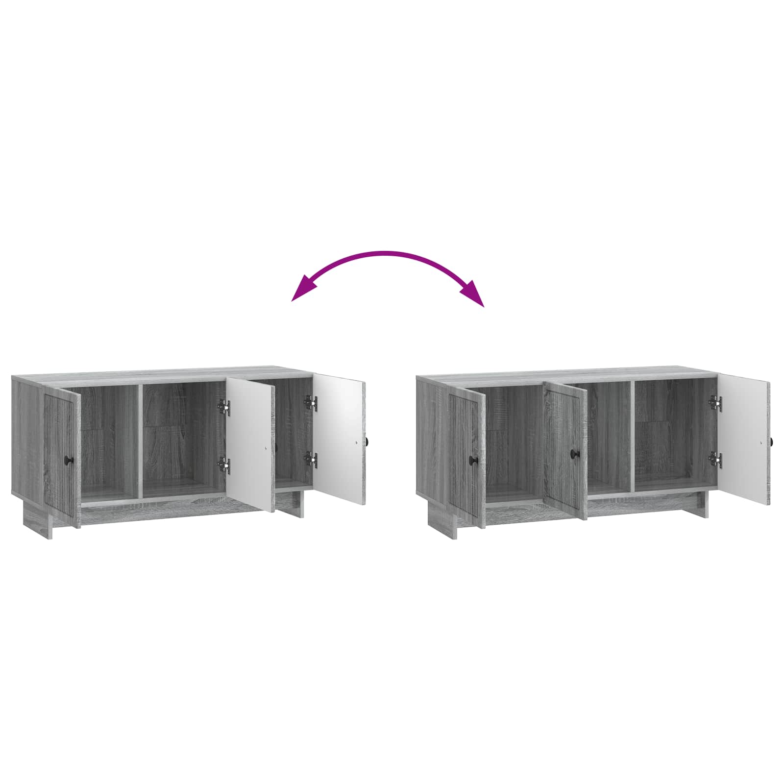 TV-kast Grijs sonoma 99 x 34,5 x 50 cm Bewerkt hout