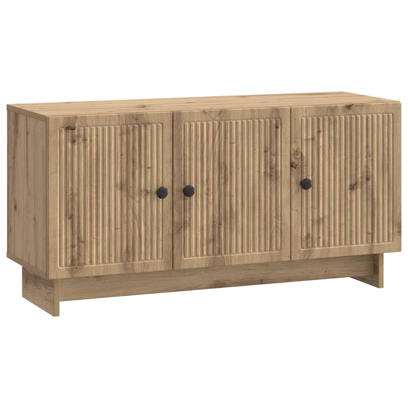TV-kast Artisanaal eiken 99 x 34,5 x 50 cm Bewerkt hout