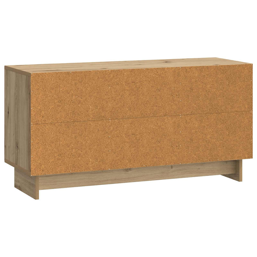 TV-kast Artisanaal eiken 99 x 34,5 x 50 cm Bewerkt hout