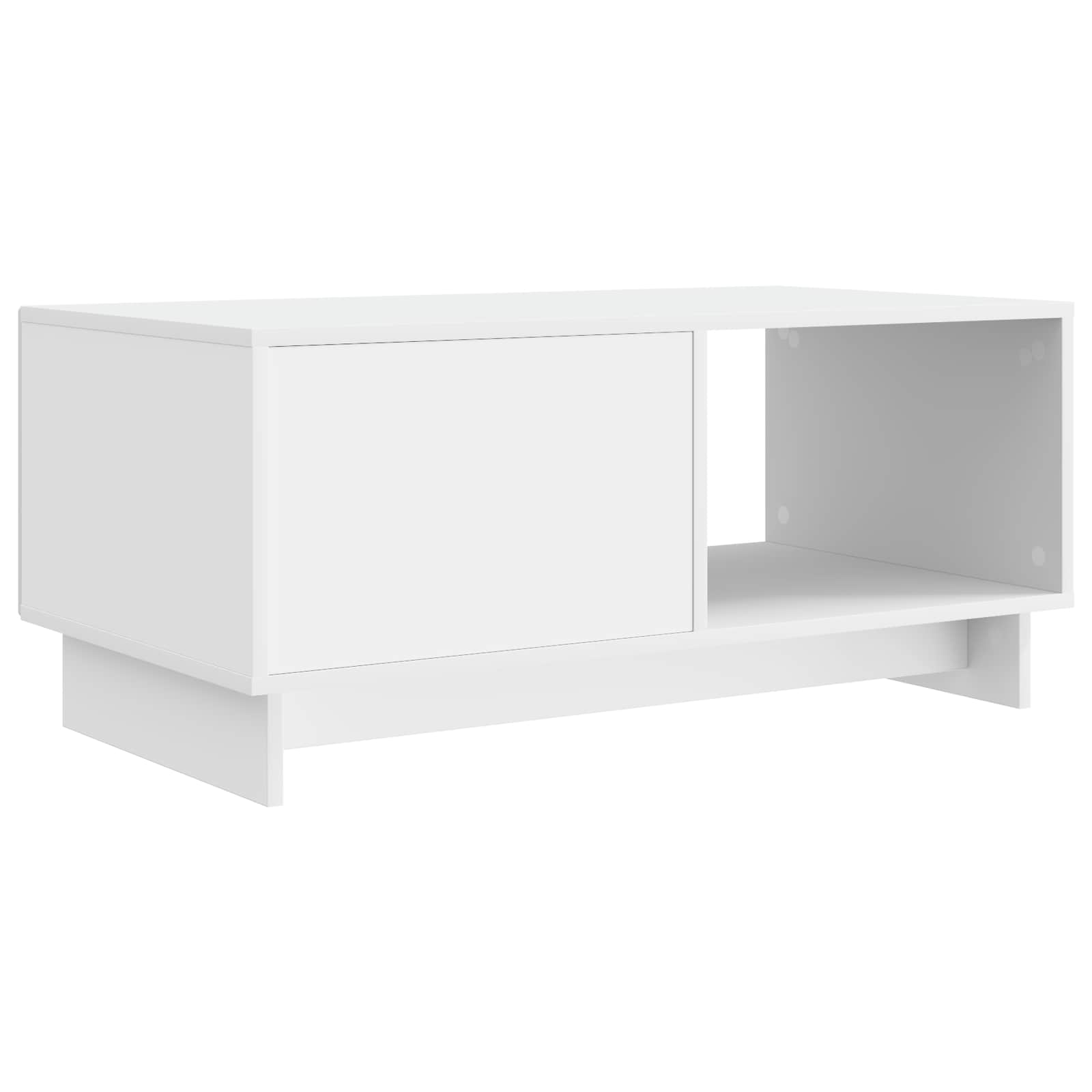 Salontafel Wit 90 x 50 x 40 cm Bewerkt hout
