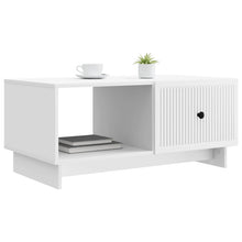 Salontafel Wit 90 x 50 x 40 cm Bewerkt hout