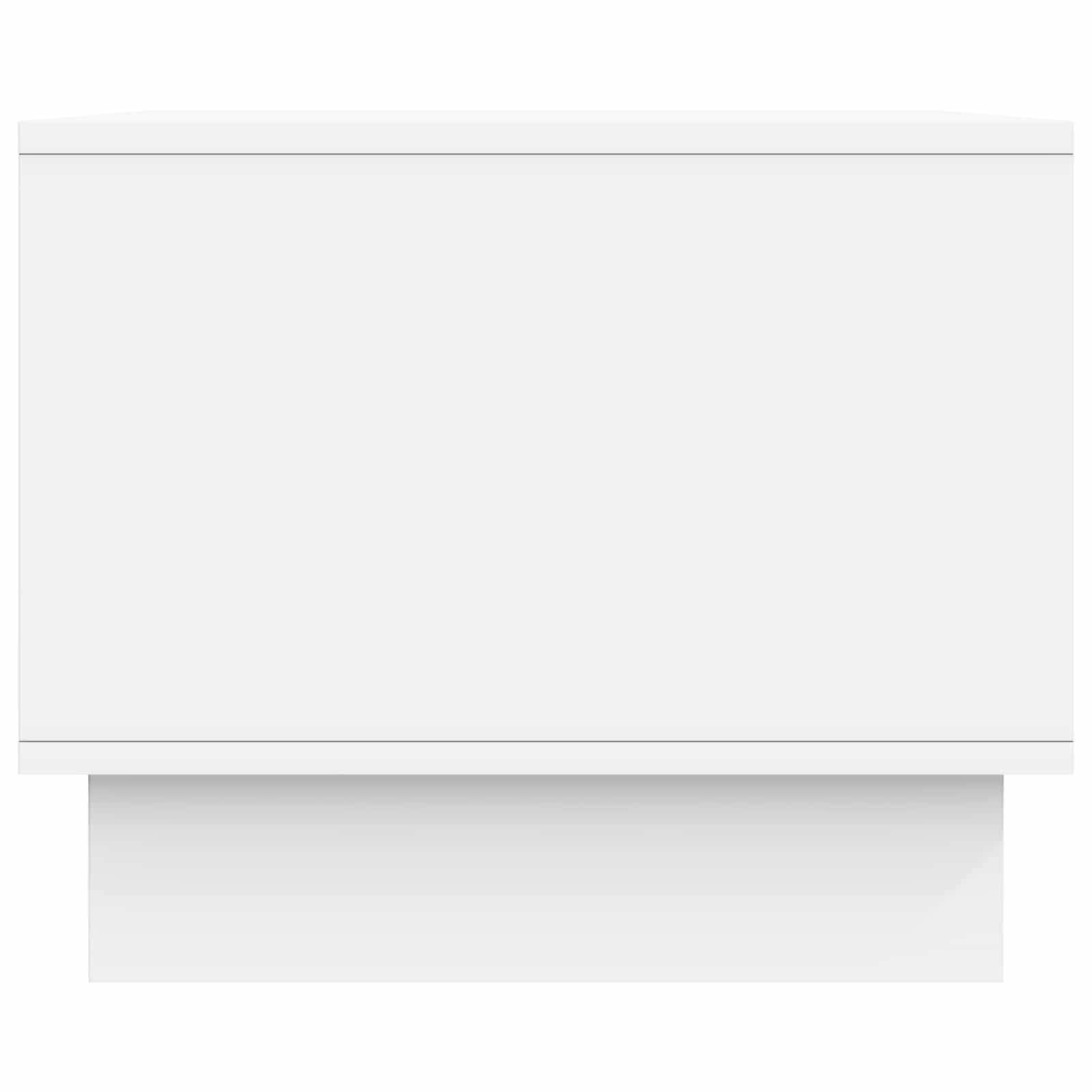 Salontafel Wit 90 x 50 x 40 cm Bewerkt hout