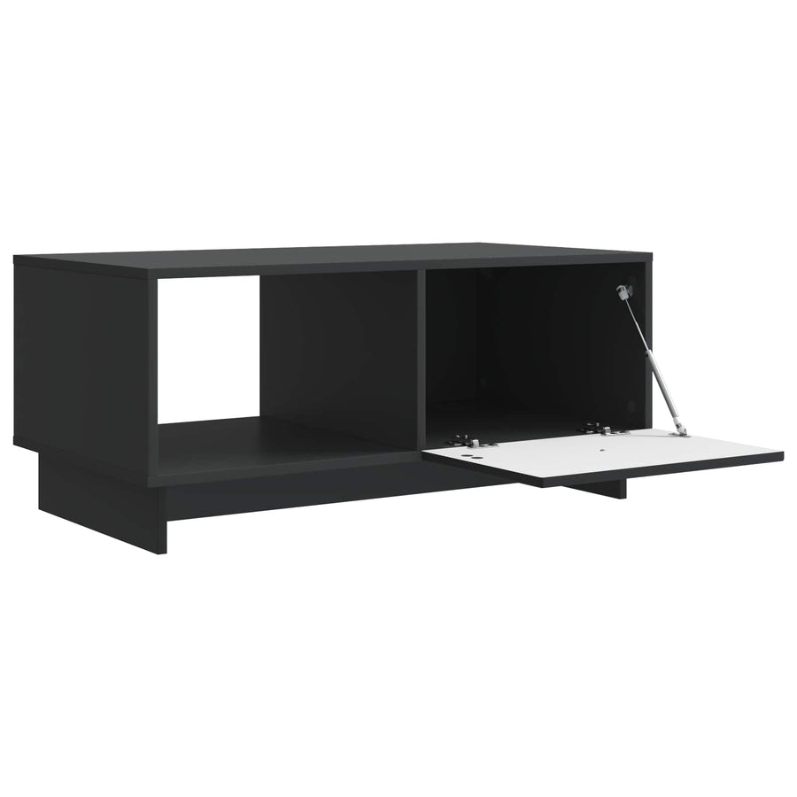 Salontafel Zwart 90 x 50 x 40 cm Bewerkt hout
