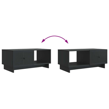 Salontafel Zwart 90 x 50 x 40 cm Bewerkt hout