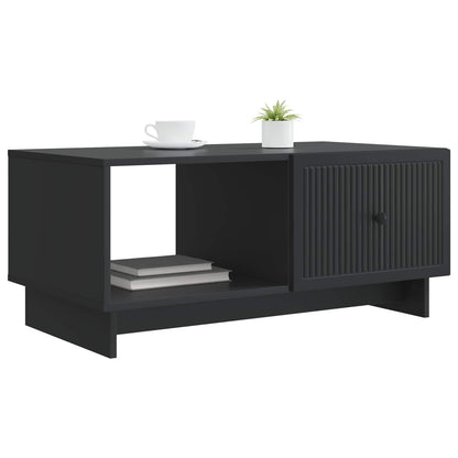 Salontafel Zwart 90 x 50 x 40 cm Bewerkt hout