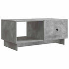 Salontafel 90x50x40 cm betongrijs bewerkt hout