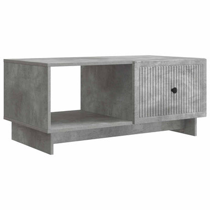 Salontafel Betongrijs 90 x 50 x 40 cm Bewerkt hout