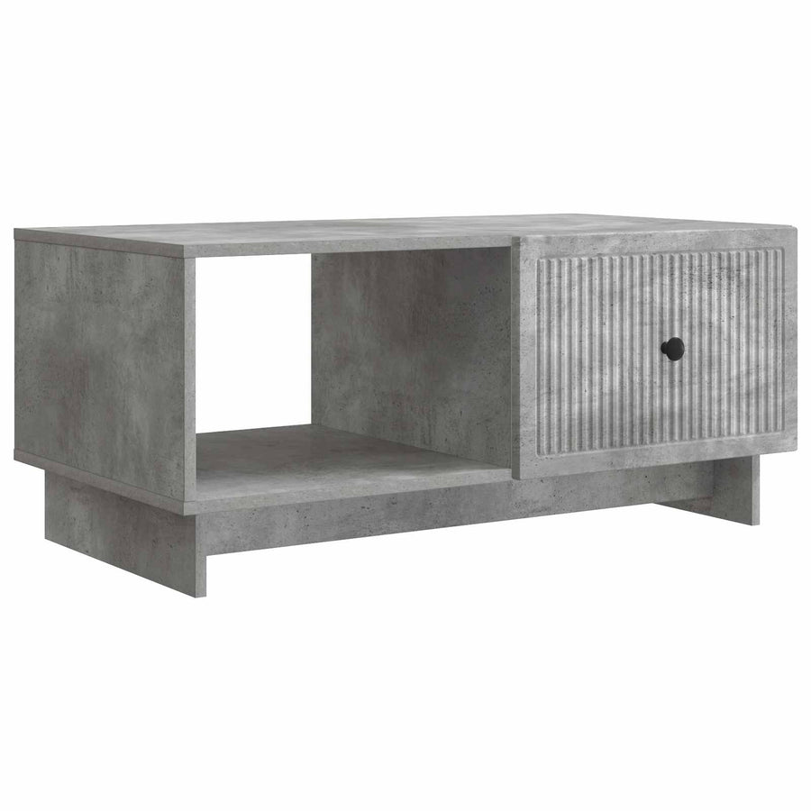 Salontafel Betongrijs 90 x 50 x 40 cm Bewerkt hout