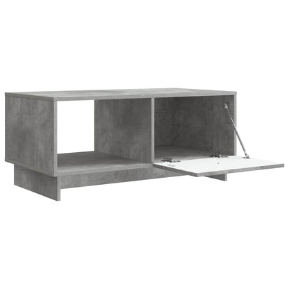 Salontafel Betongrijs 90 x 50 x 40 cm Bewerkt hout