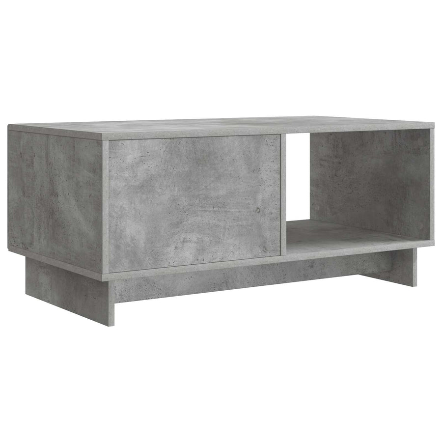 Salontafel Betongrijs 90 x 50 x 40 cm Bewerkt hout