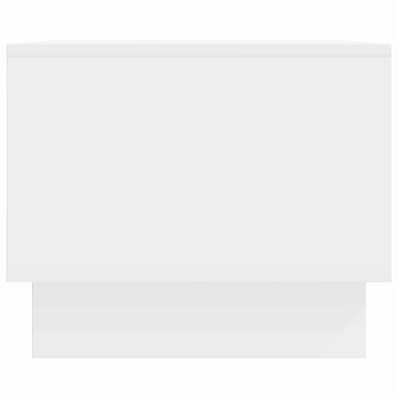 Salontafel Hoogglans Wit 90 x 50 x 40 cm Bewerkt hout