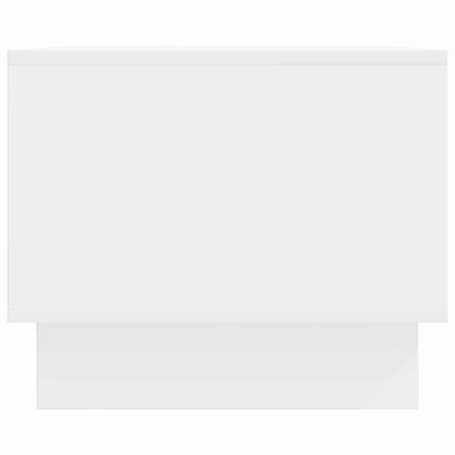 Salontafel Hoogglans Wit 90 x 50 x 40 cm Bewerkt hout