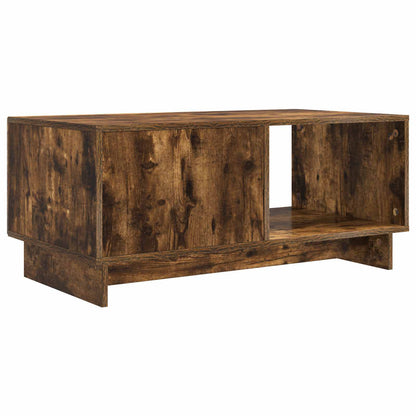 Salontafel Gerookt eiken 90 x 50 x 40 cm Bewerkt hout