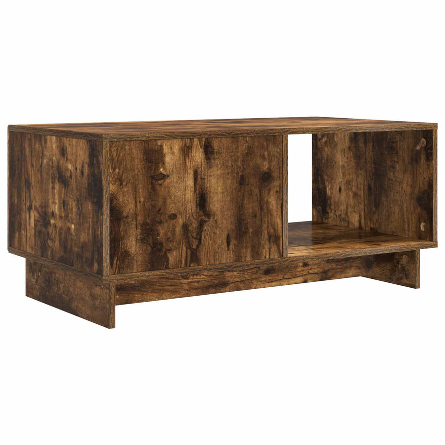 Salontafel Gerookt eiken 90 x 50 x 40 cm Bewerkt hout