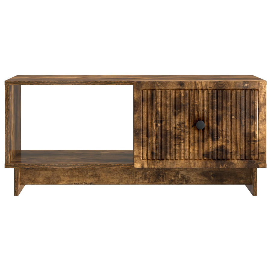 Salontafel Gerookt eiken 90 x 50 x 40 cm Bewerkt hout