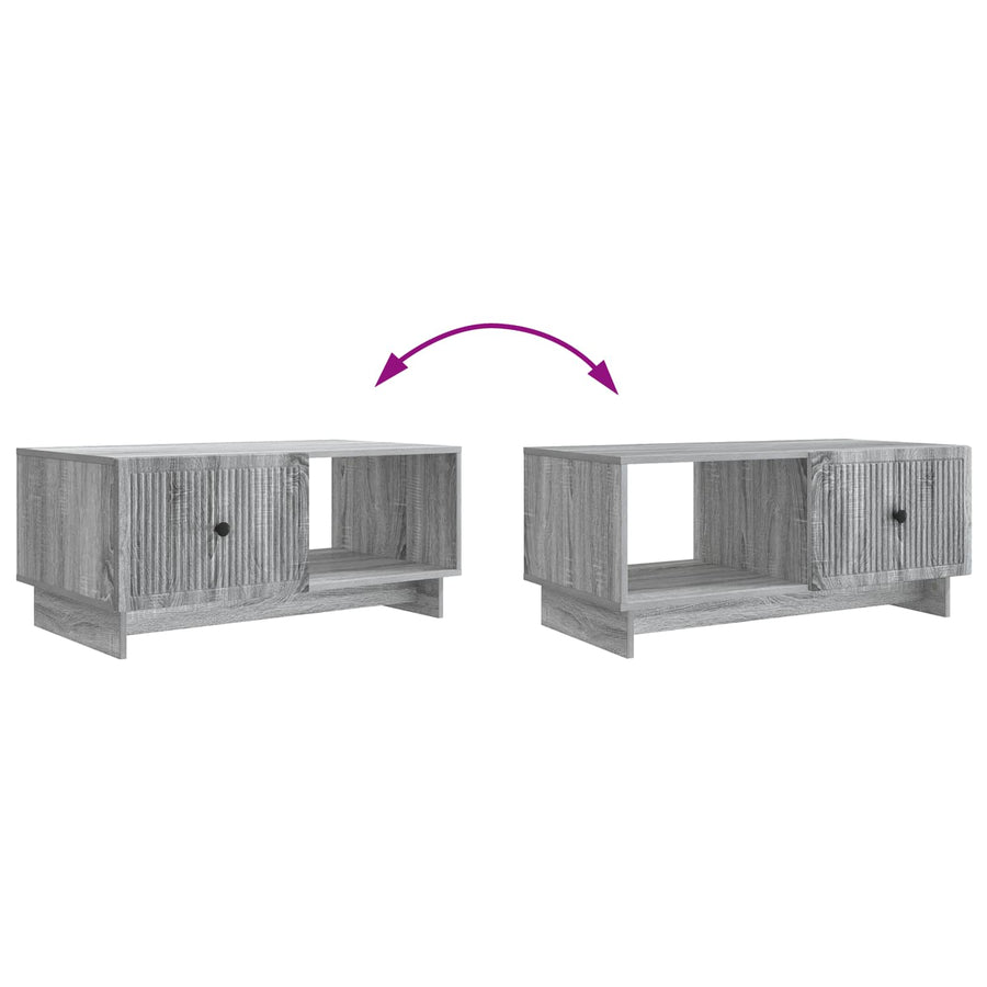 Salontafel Grijs sonoma 90 x 50 x 40 cm Bewerkt hout