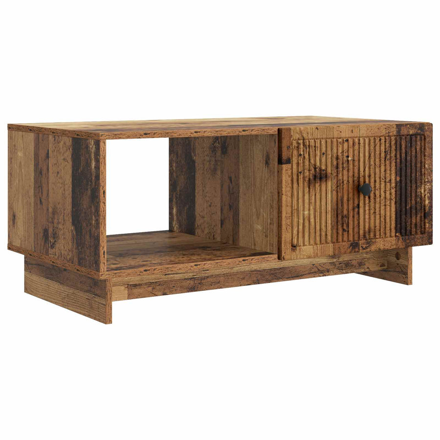 Salontafel Oud hout 90 x 50 x 40 cm Bewerkt hout
