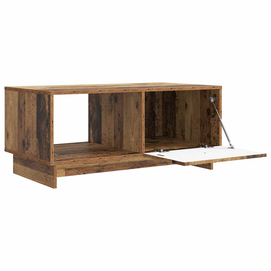Salontafel Oud hout 90 x 50 x 40 cm Bewerkt hout