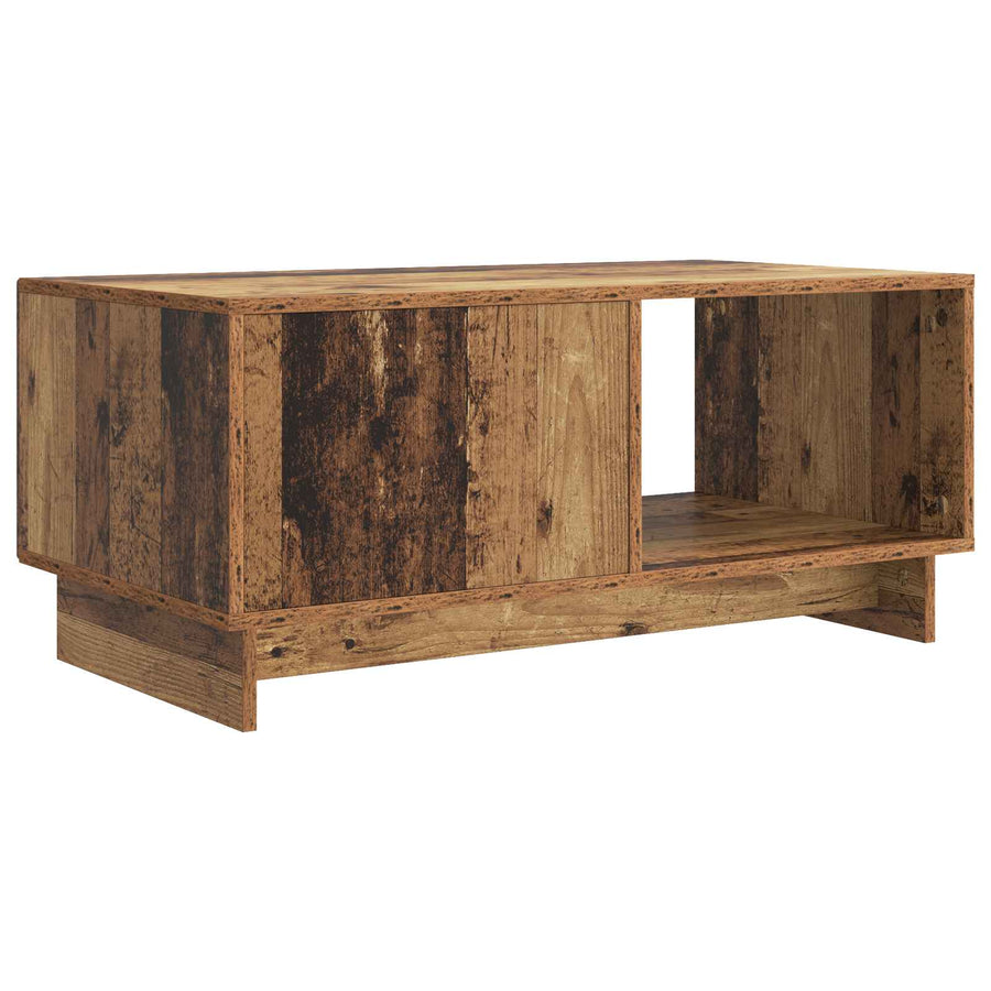 Salontafel Oud hout 90 x 50 x 40 cm Bewerkt hout